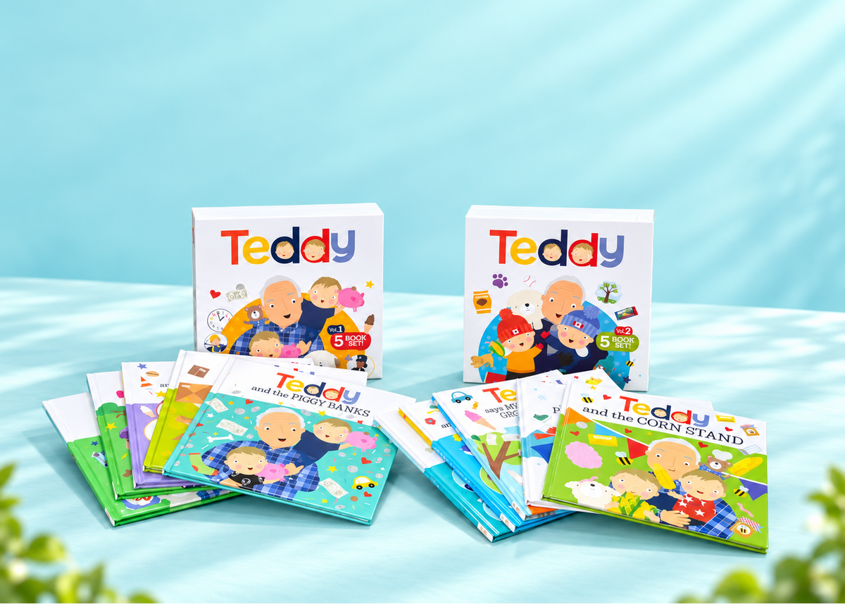 Teddy Volume 1 and 2 book sets, 10 hardcover children's books in all