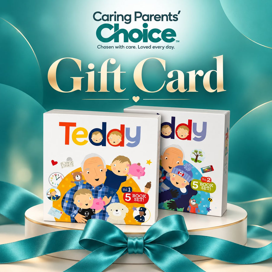 Teddy Volume 1 and Volume 2 hardcover picture book sets wrapped as a gift