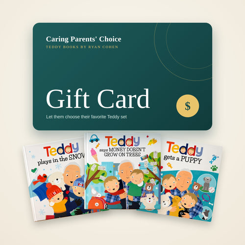 Caring Parents' Choice gift card for Teddy children's books by Ryan Cohen