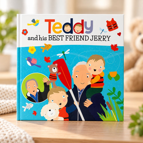 Teddy and His Best Friend Jerry by Ryan Cohen, illustrated hardcover children's book about friendship and loyalty, front cover