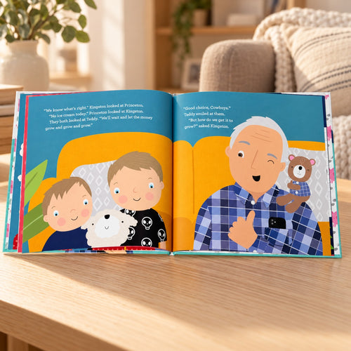 Inside Teddy and the Piggy Banks: Kingston and Princeton choose to save instead of buying ice cream