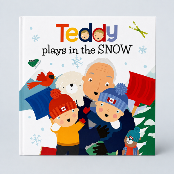 Teddy Plays in the Snow