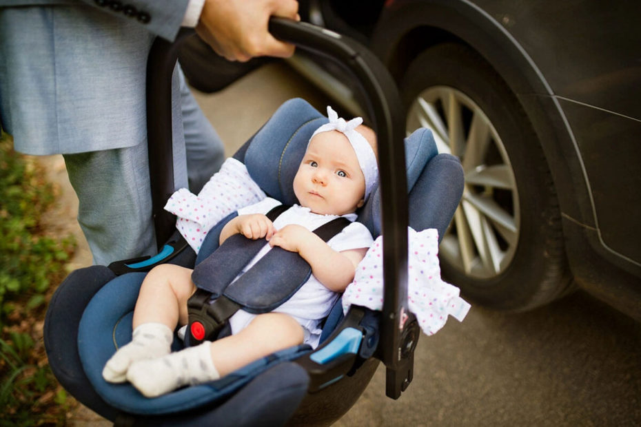 baby in infant car seat