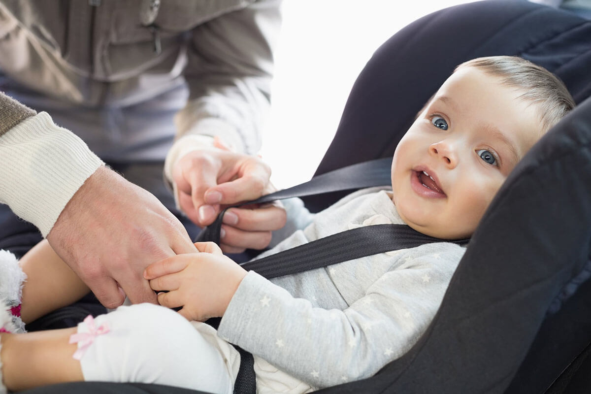 positioning baby in car seat
